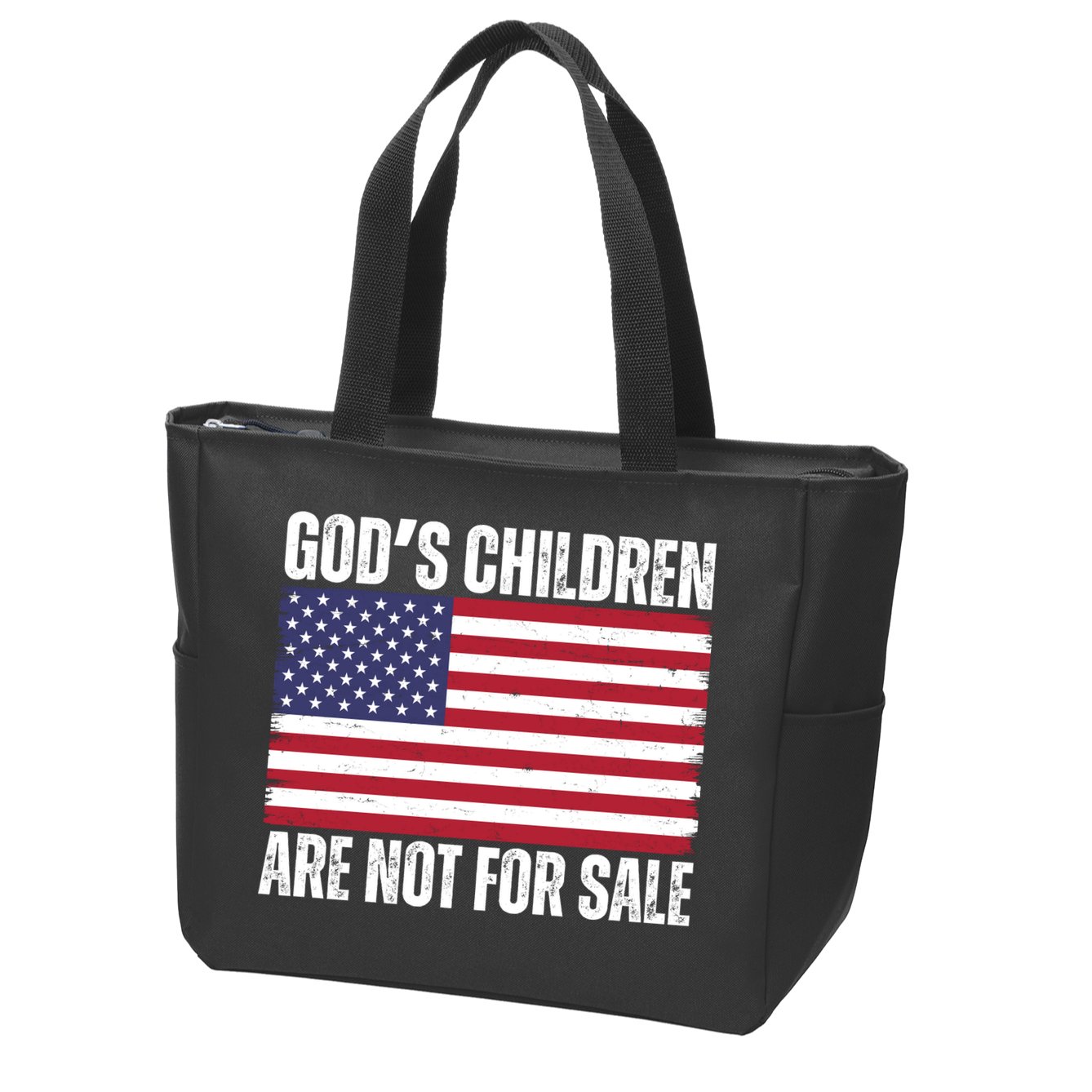 Gods Children Are Not For Sale Funny Political Zip Tote Bag