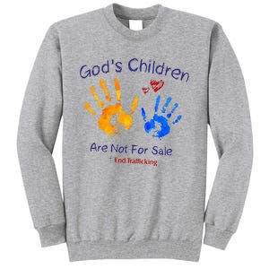 God's Children Are Not For Sale Hand Prints Tall Sweatshirt