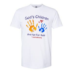 God's Children Are Not For Sale Hand Prints Softstyle CVC T-Shirt