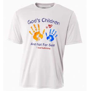 God's Children Are Not For Sale Hand Prints Cooling Performance Crew T-Shirt