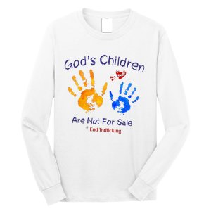 God's Children Are Not For Sale Hand Prints Long Sleeve Shirt