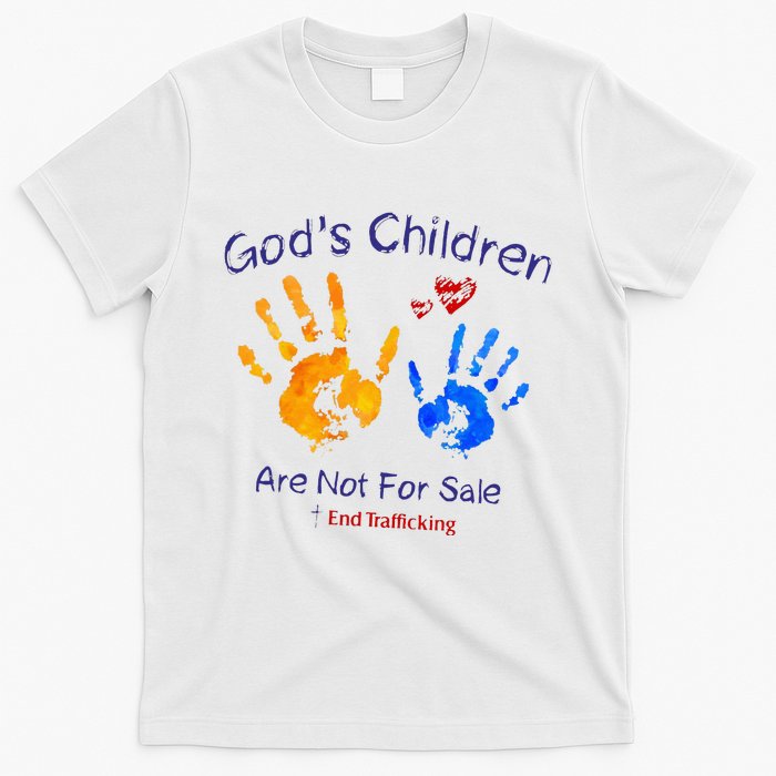 God's Children Are Not For Sale Hand Prints T-Shirt