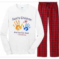 God's Children Are Not For Sale Hand Prints Long Sleeve Pajama Set