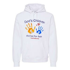 God's Children Are Not For Sale Hand Prints Premium Hoodie