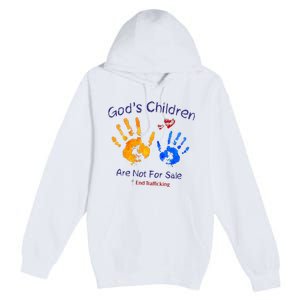 God's Children Are Not For Sale Hand Prints Premium Pullover Hoodie