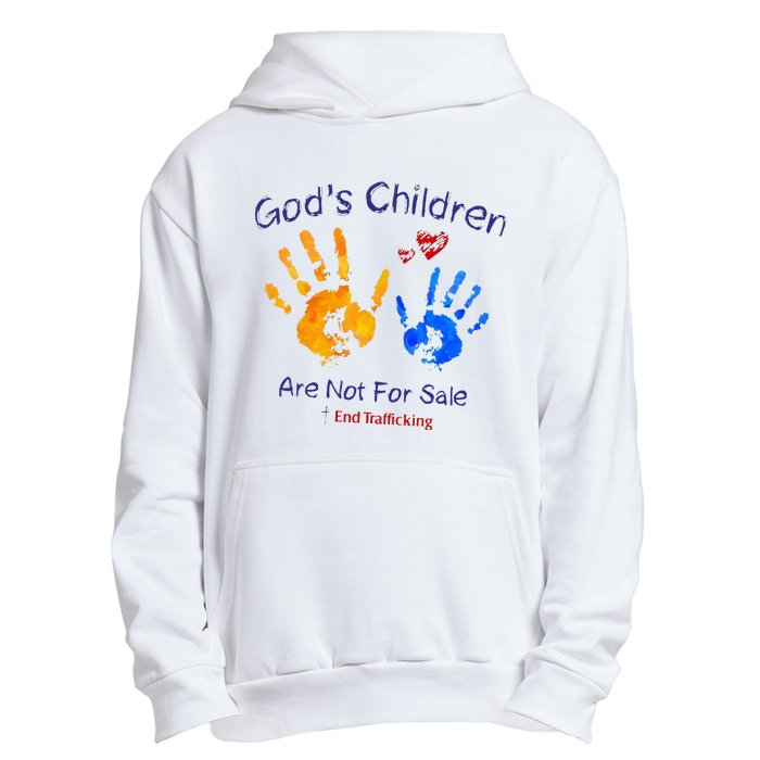 God's Children Are Not For Sale Hand Prints Urban Pullover Hoodie