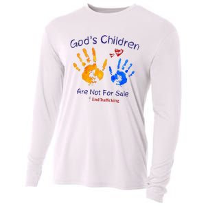 God's Children Are Not For Sale Hand Prints Cooling Performance Long Sleeve Crew