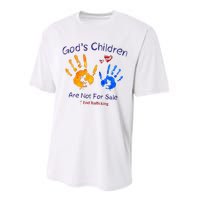 God's Children Are Not For Sale Hand Prints Performance Sprint T-Shirt