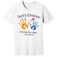 God's Children Are Not For Sale Hand Prints Premium T-Shirt