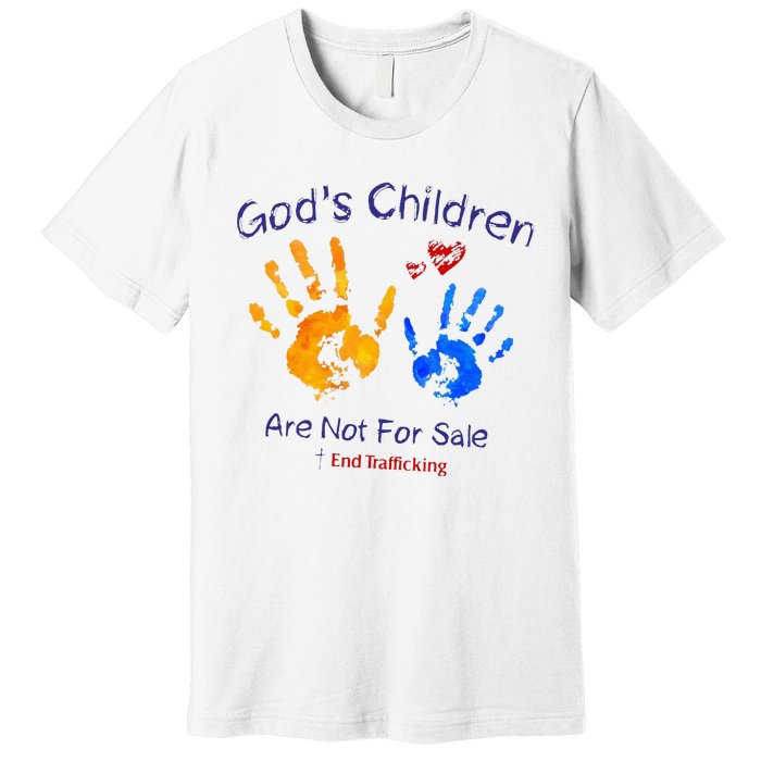 God's Children Are Not For Sale Hand Prints Premium T-Shirt