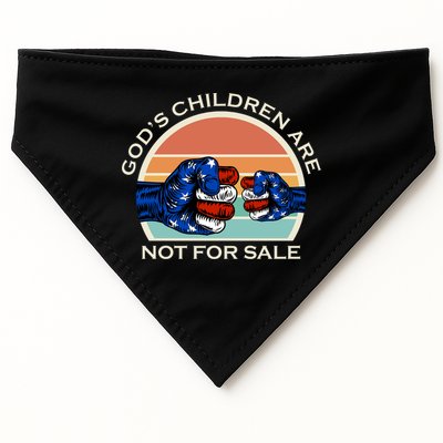 Gods Children Are Not For Sale Politcal USA USA-Made Doggie Bandana