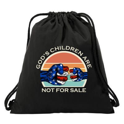 Gods Children Are Not For Sale Politcal USA Drawstring Bag