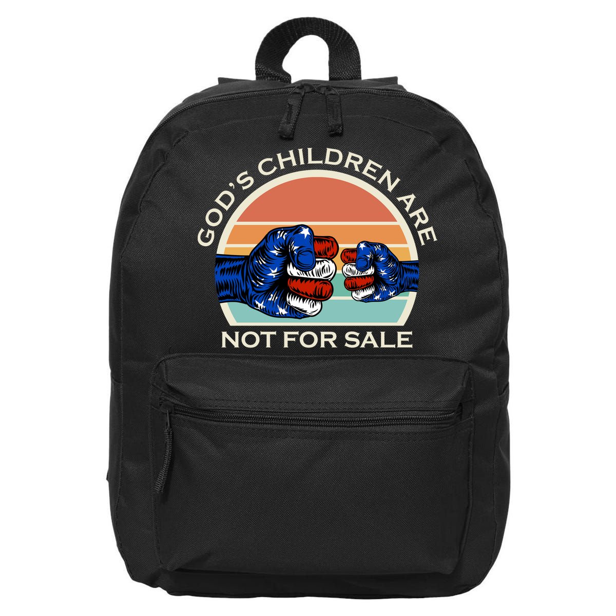 Gods Children Are Not For Sale Politcal USA 16 in Basic Backpack