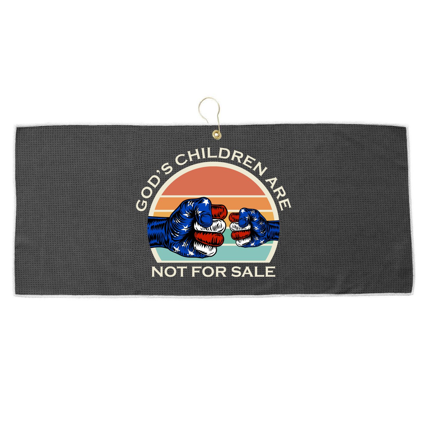 Gods Children Are Not For Sale Politcal USA Large Microfiber Waffle Golf Towel