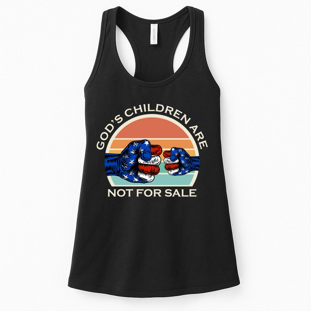 Gods Children Are Not For Sale Politcal USA Womens Tank Top