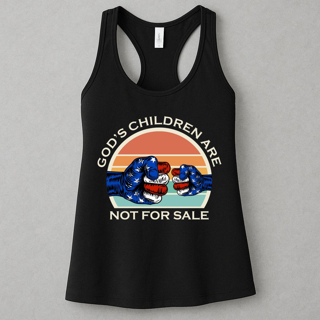 Gods Children Are Not For Sale Politcal USA Womens Tank Top