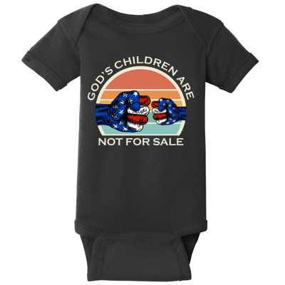 Gods Children Are Not For Sale Politcal USA Baby Bodysuit