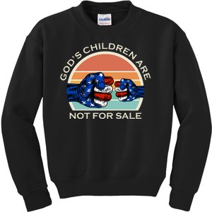 Gods Children Are Not For Sale Politcal USA Kids Sweatshirt