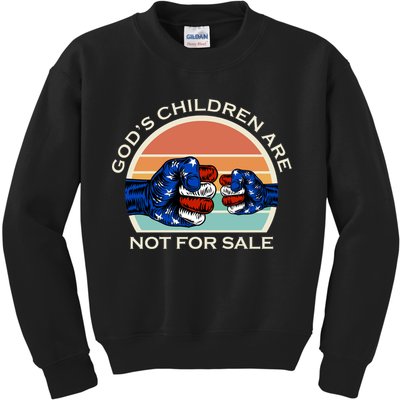 Gods Children Are Not For Sale Politcal USA Kids Sweatshirt