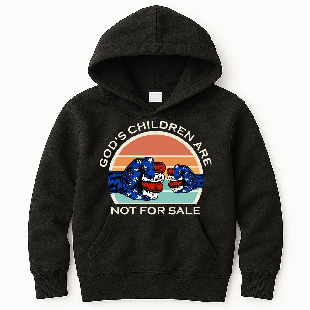 Gods Children Are Not For Sale Politcal USA Kids Hoodie