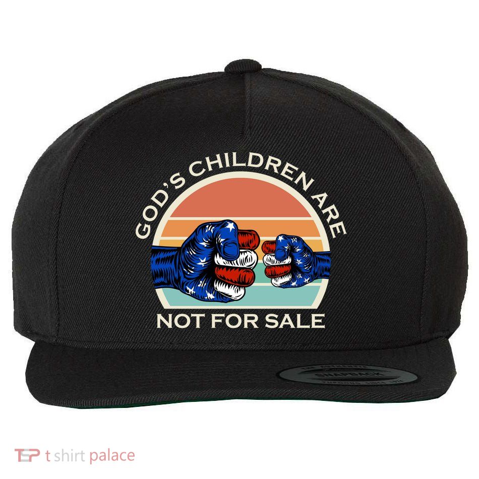 Gods Children Are Not For Sale Politcal USA Wool Snapback Cap