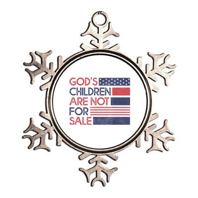 Gods Children Are Not For Sale Metallic Star Ornament