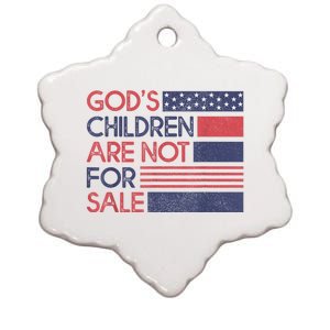 Gods Children Are Not For Sale Ceramic Star Ornament