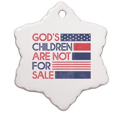 Gods Children Are Not For Sale Ceramic Star Ornament