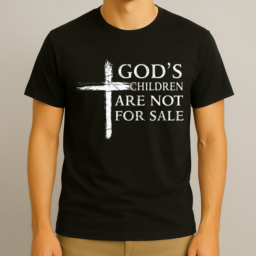 Gods Children Are Not For Sale Cross Christian T-Shirt