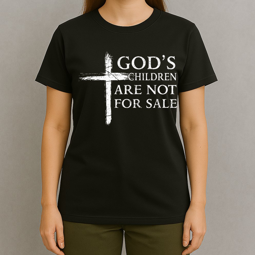 Gods Children Are Not For Sale Cross Christian T-Shirt