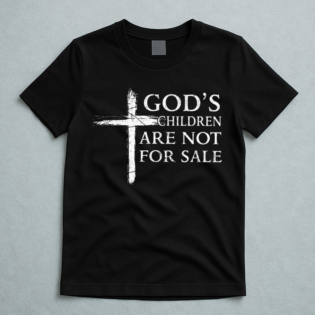 Gods Children Are Not For Sale Cross Christian T-Shirt