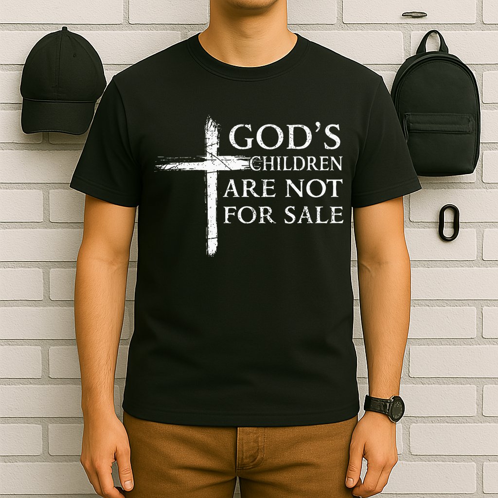 Gods Children Are Not For Sale Cross Christian T-Shirt