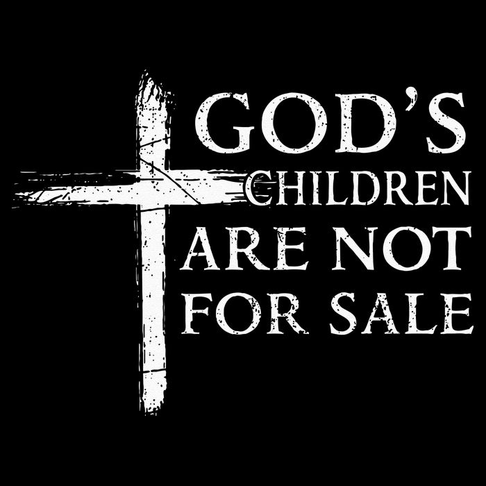 Gods Children Are Not For Sale Cross Christian Drawstring Bag