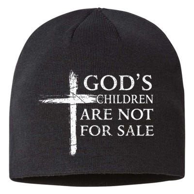Gods Children Are Not For Sale Cross Christian Sustainable Beanie