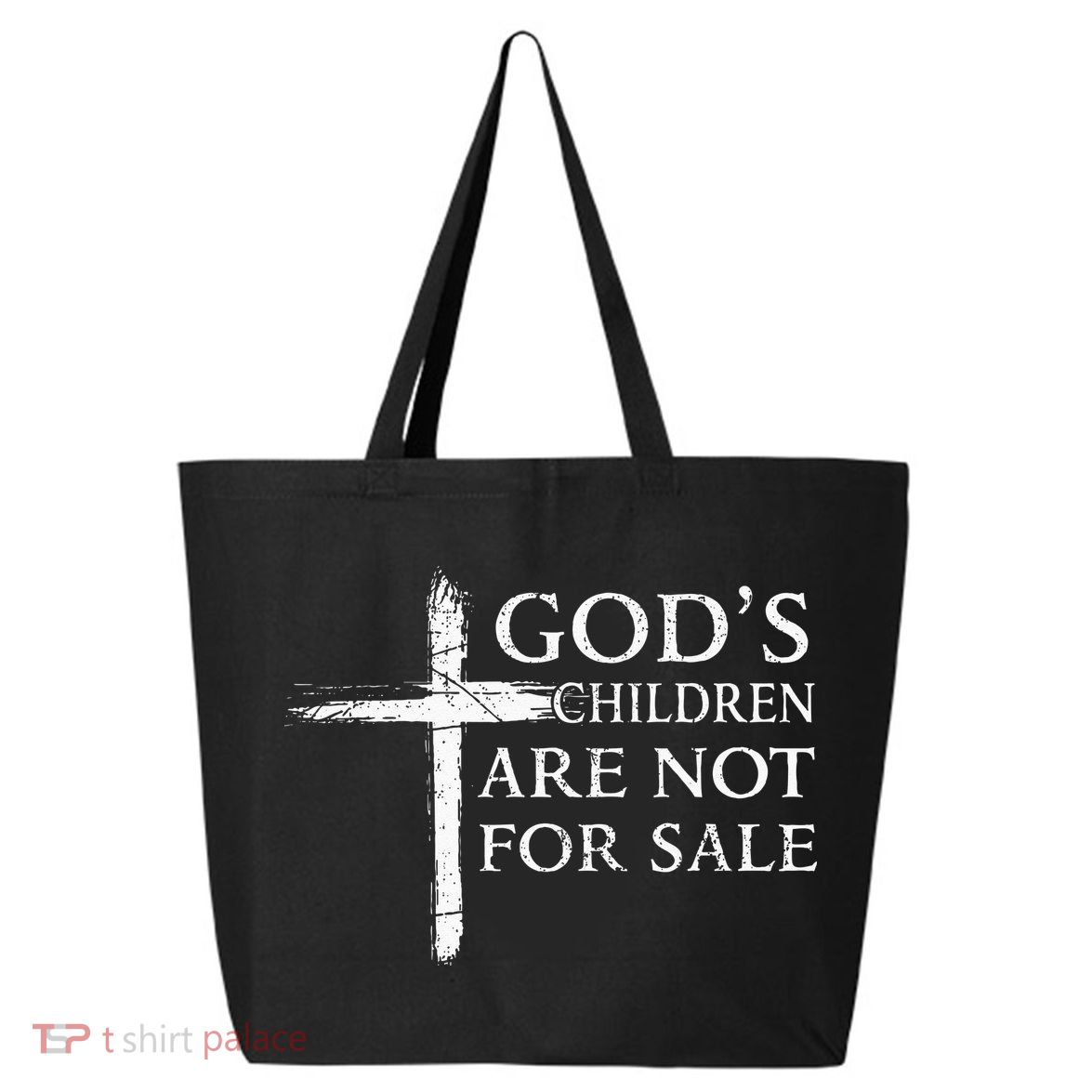 Gods Children Are Not For Sale Cross Christian 25L Jumbo Tote