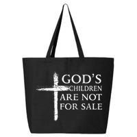 Gods Children Are Not For Sale Cross Christian 25L Jumbo Tote