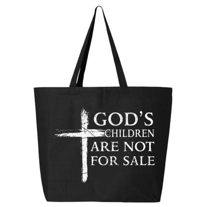 Gods Children Are Not For Sale Cross Christian 25L Jumbo Tote