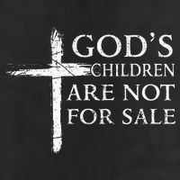 Gods Children Are Not For Sale Cross Christian 25L Jumbo Tote