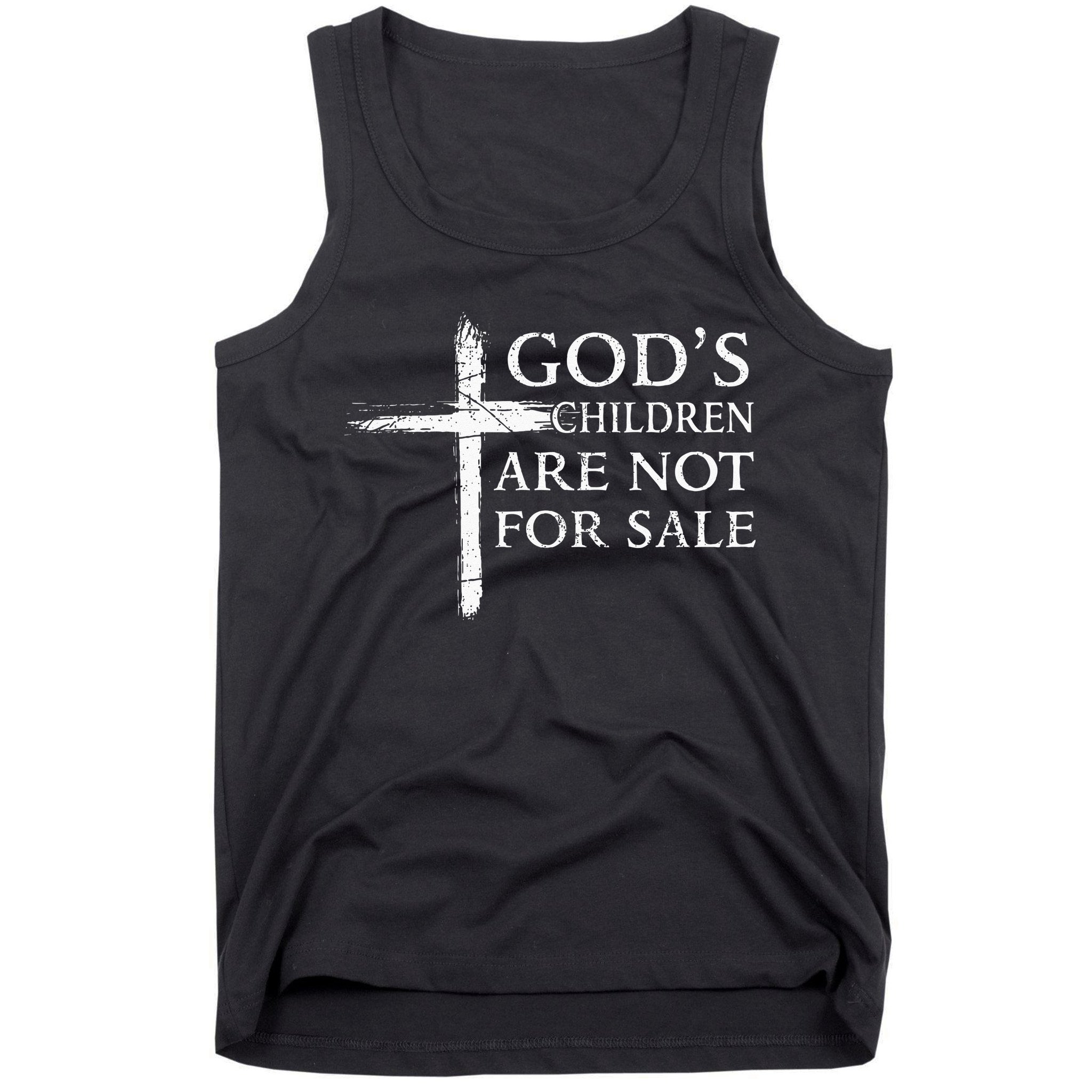Gods Children Are Not For Sale Cross Christian Tank Top