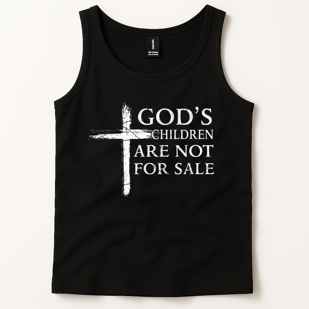 Gods Children Are Not For Sale Cross Christian Tank Top