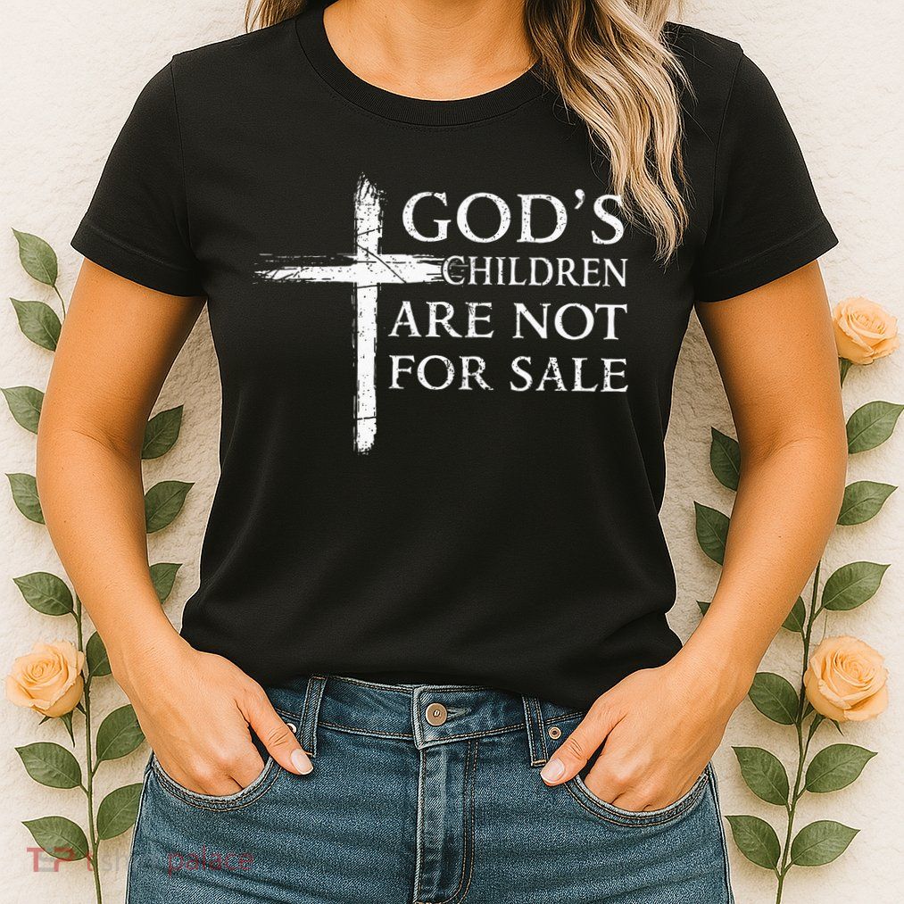 Gods Children Are Not For Sale Cross Christian Womens T-Shirt