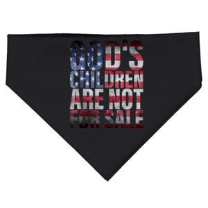 Gods Children Are Not For Sale American Flag USA-Made Doggie Bandana