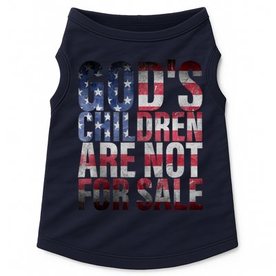 Gods Children Are Not For Sale American Flag Doggie Tank