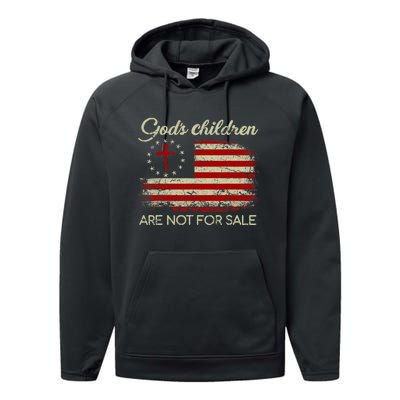 Gods Children Are Not For Sale Funny Quote Gods Children Performance Fleece Hoodie