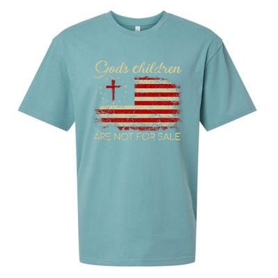 Gods Children Are Not For Sale Funny Quote Gods Children Sueded Cloud Jersey T-Shirt