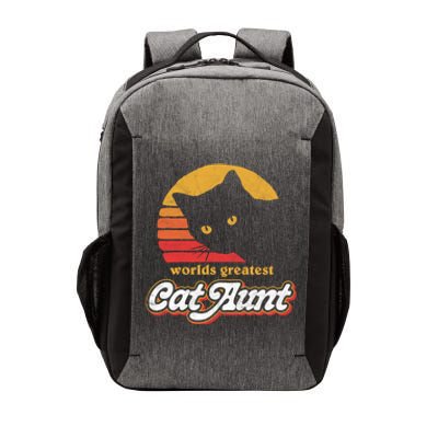 Greatest Cat Aunt Vintage Eighties Style Cat Retro Cute Gift Vector Backpack