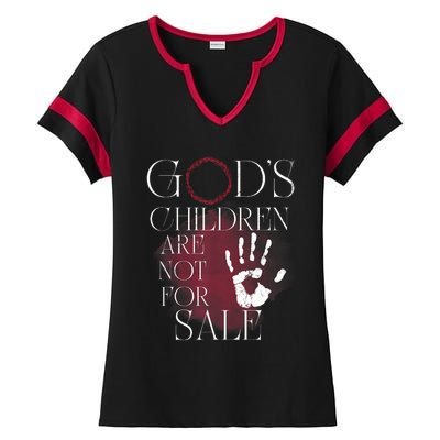 Gods Children Are Not For Sale For Children Family Ladies Halftime Notch Neck Tee