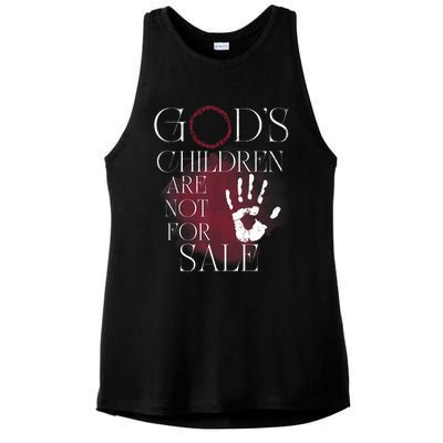 Gods Children Are Not For Sale For Children Family Ladies PosiCharge Tri-Blend Wicking Tank