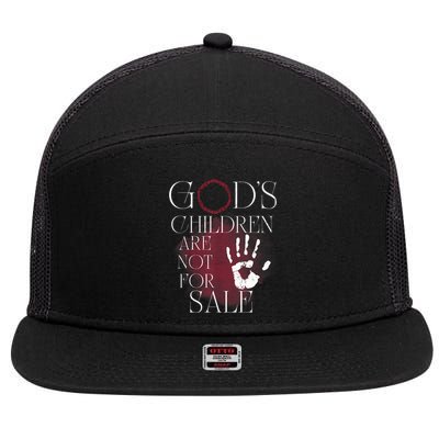 Gods Children Are Not For Sale For Children Family 7 Panel Mesh Trucker Snapback Hat