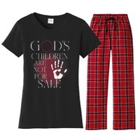 Gods Children Are Not For Sale For Children Family Women's Flannel Pajama Set